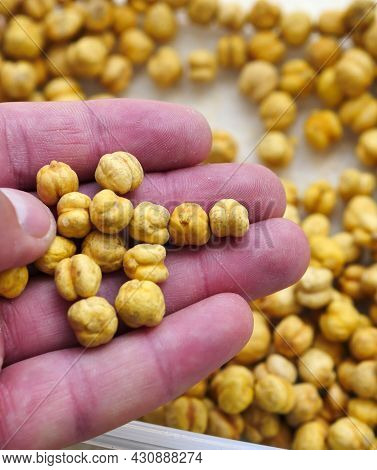 Fresh Salted Roasted Chickpeas, Turkish Culture And Roasted Chickpeas,