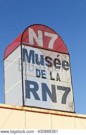 Piolenc, France - November 2, 2018: Route Nationale 7 Memory Museum In Piolenc, France