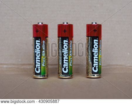 Shenzhen - Circa August 2021: Camelion 1.5 V Aaa Battery