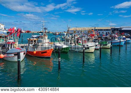 View To The Port Of Hirtshals In Denmark.