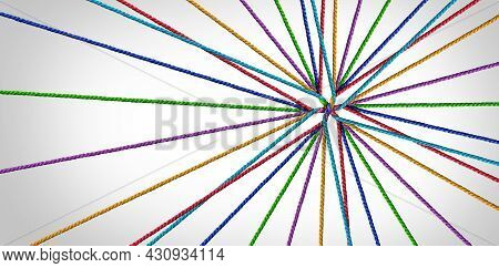 Together Unity Concept And Connecting As A Teamwork Idea And Business Metaphor For Joining A Partner