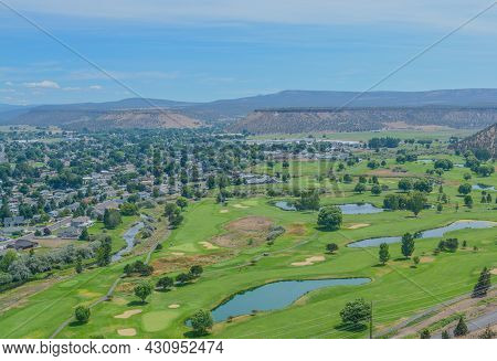 The Beautiful View Over Prineville In Crook County, Oregon
