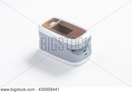 Close-up, Digital Pulse Oximeter, Peripheral Capillary Oxygen Saturation Meter Or Spo2 For Estimatin