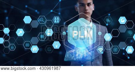 Plm Product Lifecycle Management System Technology Concept. Technology, Internet And Network Concept