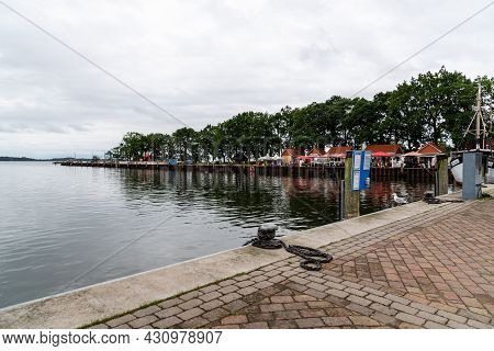 Lauterbach, Germany - August 1, 2019: View Of The Port With Sailing Boats Moored On Docks