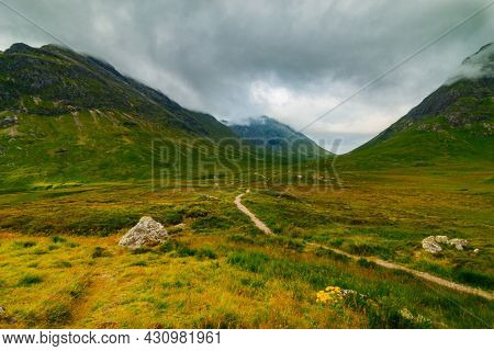 Scotland Driving To Glencoe Valley Viewpoint August