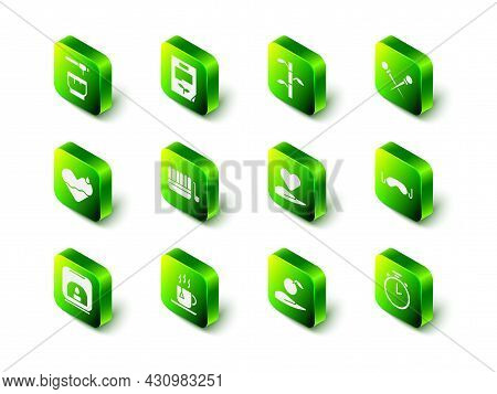 Set Leaf Document, Bamboo Stems With Leaves, Knitting Needles, Eye Sleep Mask, Stopwatch, Heart On H