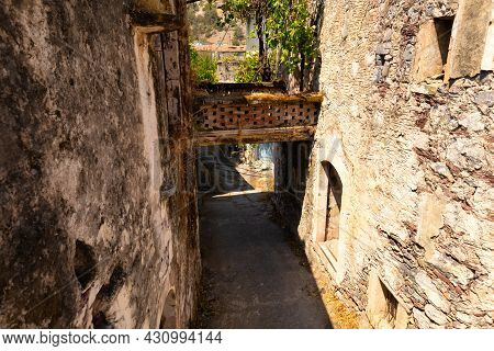 Kalami Abandoned Village On The Greek Island Of Crete