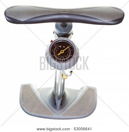 Top View Of Manual Air Pump With Manometer
