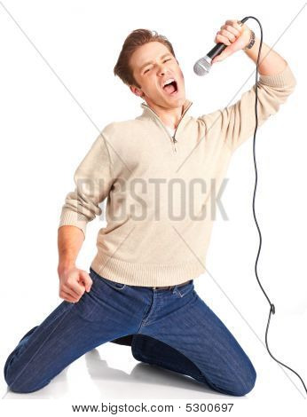 glücklich Karaoke-Unterzeichner