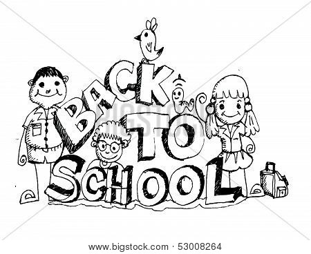 drawing school items Back to School Vector illustration