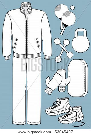 Sport Suit With Equipments