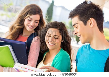 Young Group Of Students In Campus
