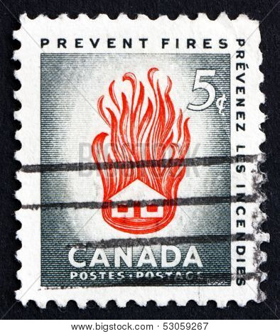 Postage Stamp Canada 1956 House On Fire