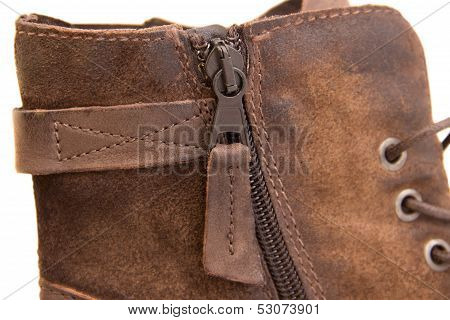 Shoe Zipper Close Up