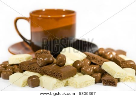 Tazza di caffè con dolci