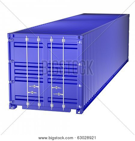 3d rendering of a shipping 40ft container