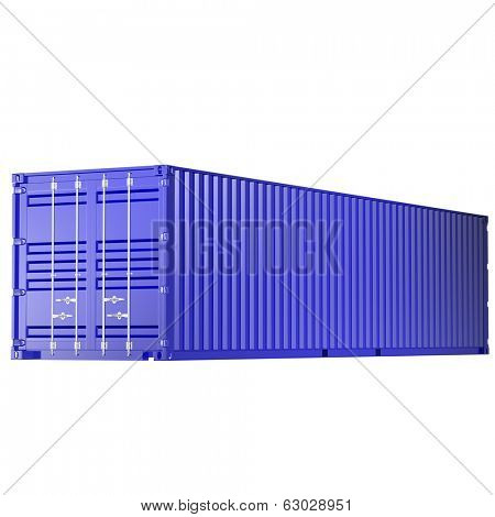 3d rendering of a shipping 40ft container