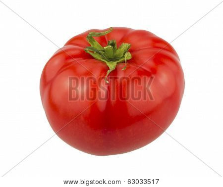 Fresh Big Tomato. Isolated on white.