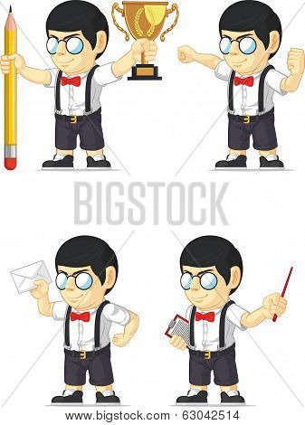 Nerd Boy Customizable Mascot