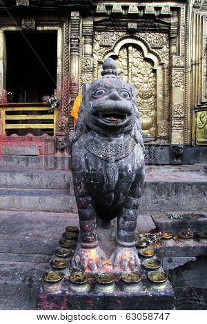 Lion Near Temple