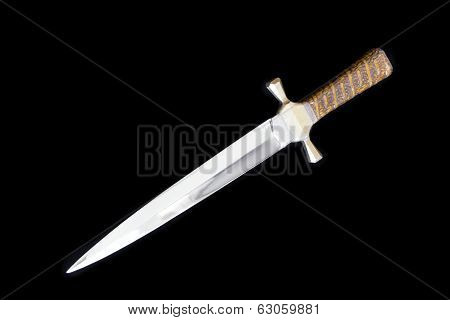 Cold Weapon On Black Background