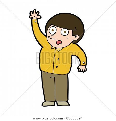 cartoon man asking question
