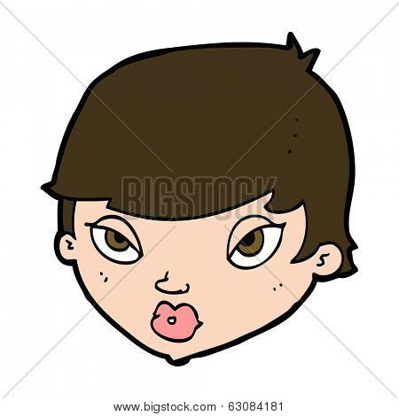 cartoon unimpressed woman