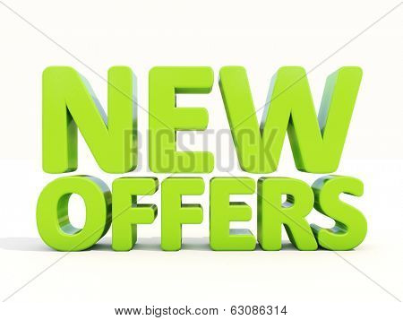New offers icon on a white background. 3D illustration
