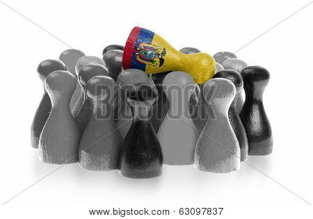 One Unique Pawn On Top Of Common Pawns