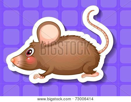 Illustration of a rat with background