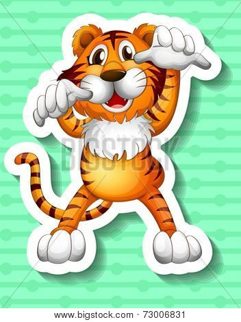 Illustration of a tiger with background