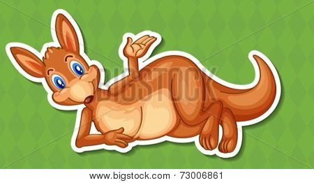 Illustration of a close up kangaroo