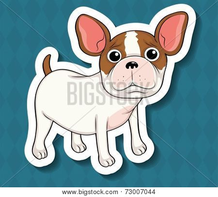 Illustration of a dog with background