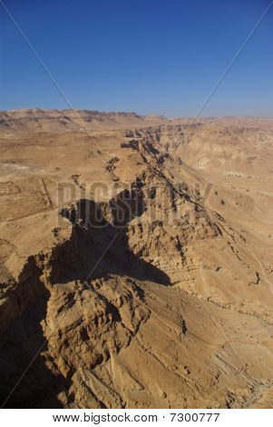 Pohled na Judské poušti od pevnosti Masada