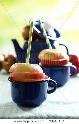 Juicy apples, close-up