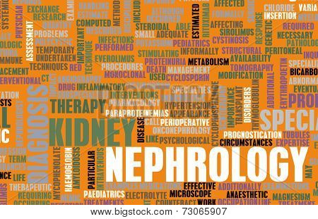 Nephrology or Nephrologist Medical Field of Science Art