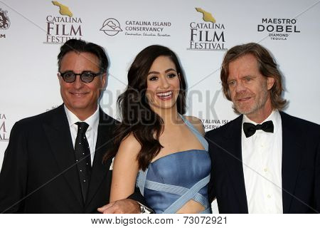 AVALON - SEP 27:  Andy Garcia, Emmy Rossum, William H. Macy at the Catalina Film Festival Gala at the Casino on September 27, 2014 in Avalon, Catalina Island, CA