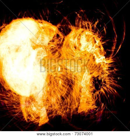 Fire Show Fiery Motion 