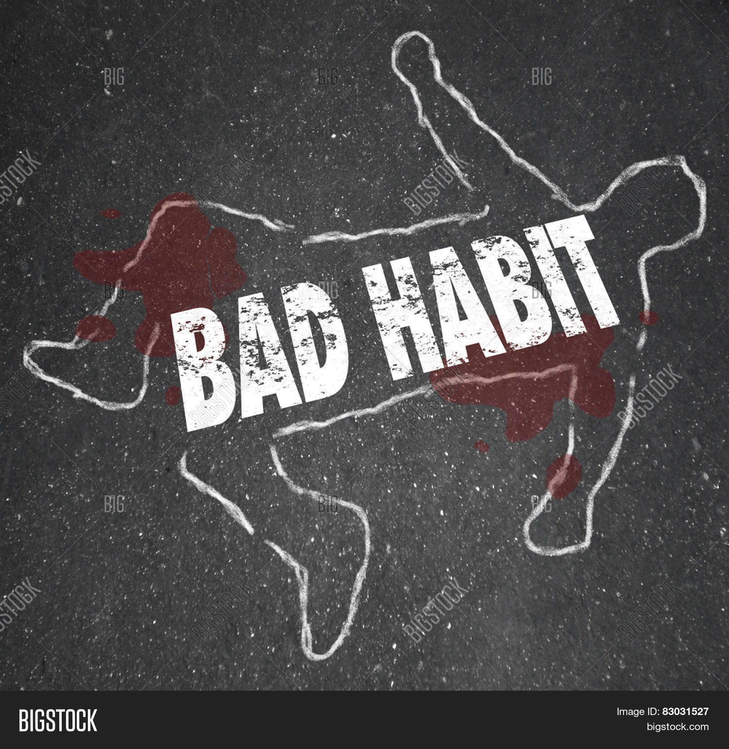 Bad Habit Words Chalk Image & Photo (Free Trial) | Bigstock