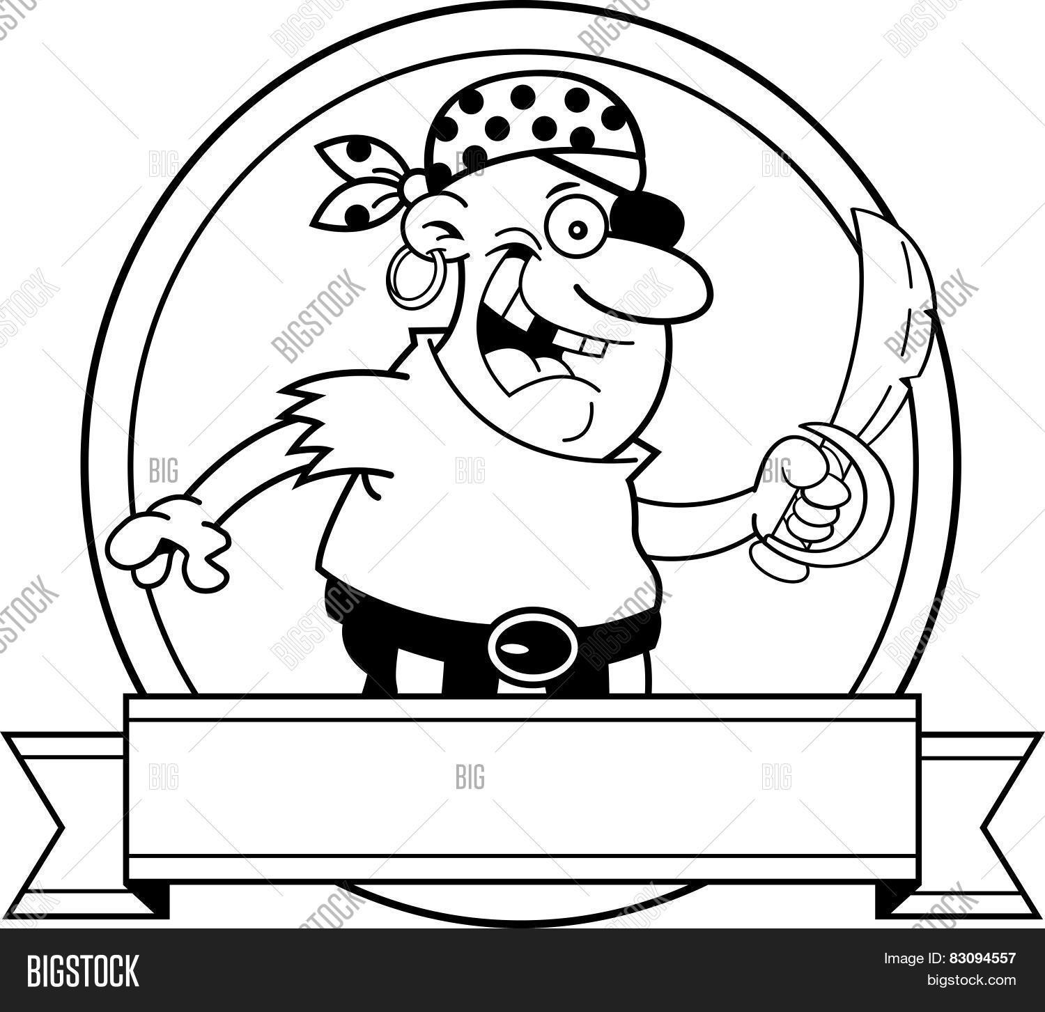 Cartoon Pirate Banner Vector Photo Free Trial Bigstock