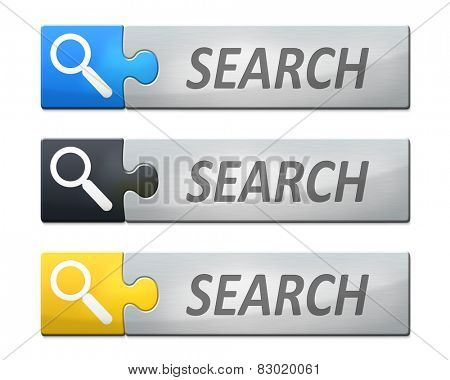 A stylish web banner with text search
