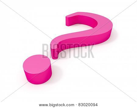 An image of a big pink questionmark