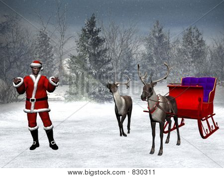 Czarny santa claus