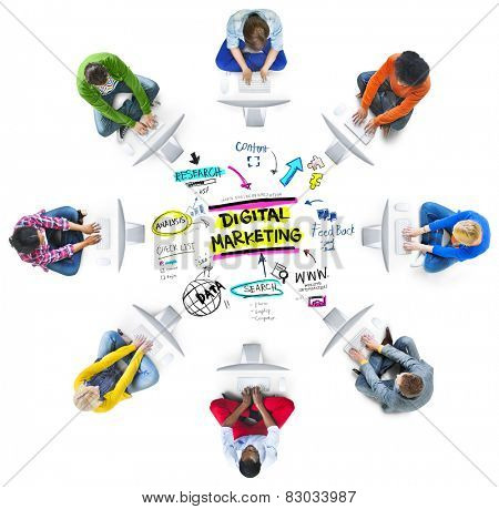 Digital Marketing Branding Strategy Online Media Concept