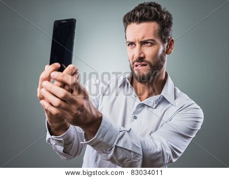 Cool Man Taking A Selfie