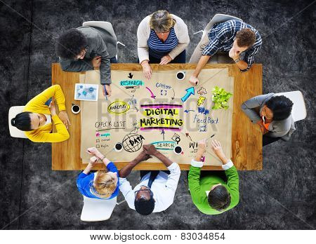 Digital Marketing Branding Strategy Online Media Concept