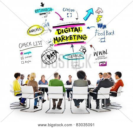 Digital Marketing Branding Strategy Online Media Concept