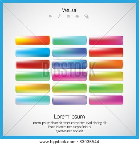 Vector glossy buttons