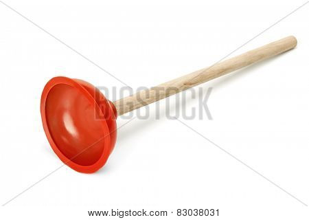 Rubber plunger isolated on white